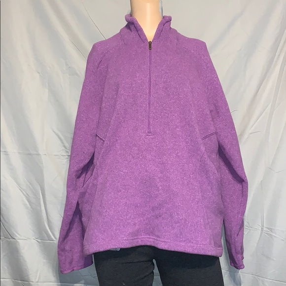 EUC Lands End Purple Girls Fleece - Picture 1 of 4